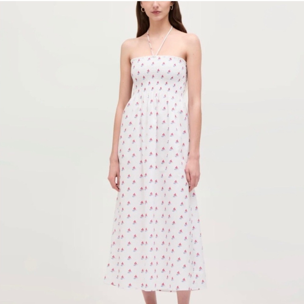 Hill House White and Red Nap Dress